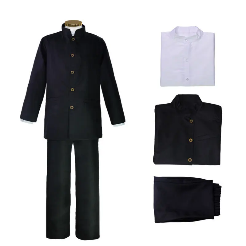 Kageyama shigeo mob cosplay traje anime mob psico 100 peruca preto uniforme escolar jaqueta calças dk outfit festa de halloween para homem