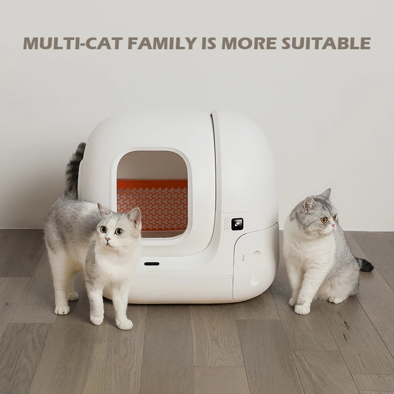 Pet Product Supplier Self-cleaning Cat Toilet Luxury Fully Enclosed Automatic Cat Litter Toilet Box