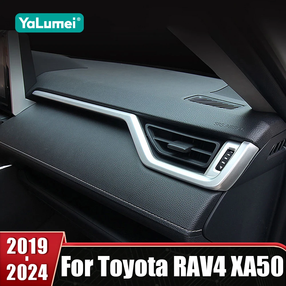 

Central Control Cover Decoration Trim Strip Sticker For Toyota RAV4 XA50 2019 2020 2021 2022 2023 2024 Hybrid Car Accessories