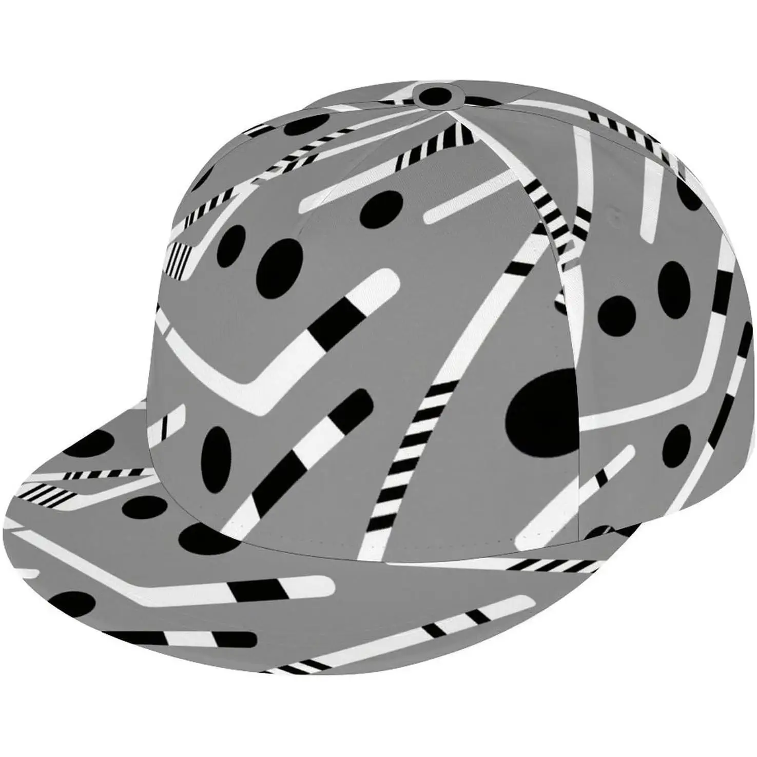 Modern Gray Abstract-Patterned Women Men Trendy Style Baseball Cap Dad Hat for Fishing Golf Sports