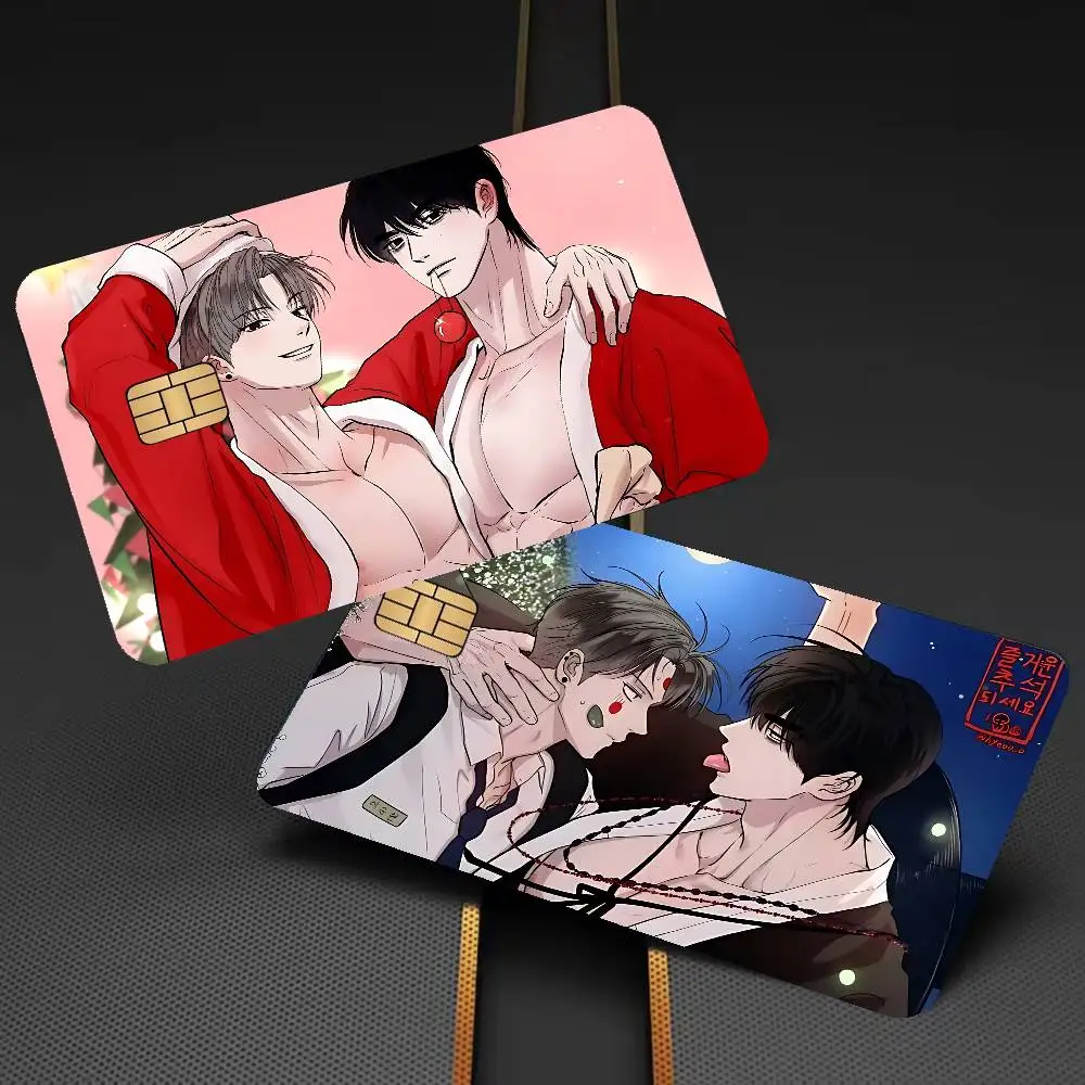 unsleep bl Anime Anmie Sticker Film Skin Cover for Credit Card Debit Bank Card Front