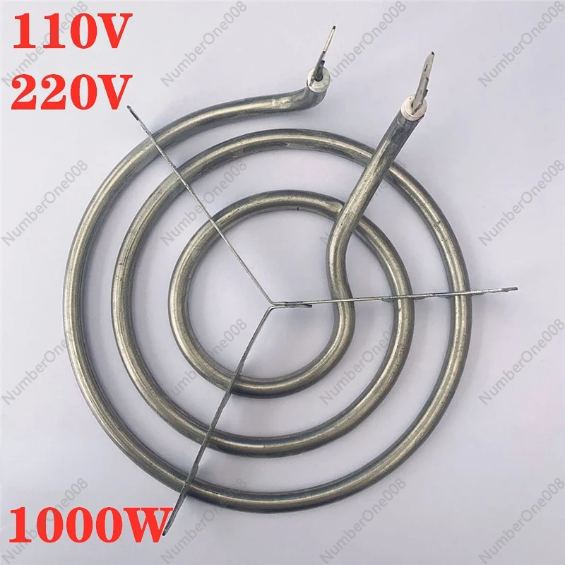 110V 220V Cooktop Stove Burner Heating Element for Oven Stainless Steel Electric Coil Spiral Tube Surface Burners Replace Parts