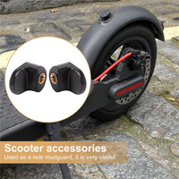 2Pcs Rear Fender Mudguard Scooter Body Folding Force Hook Accessories For Xiaomi Mijia M365 Electric Scooter Skateboard Black-A0