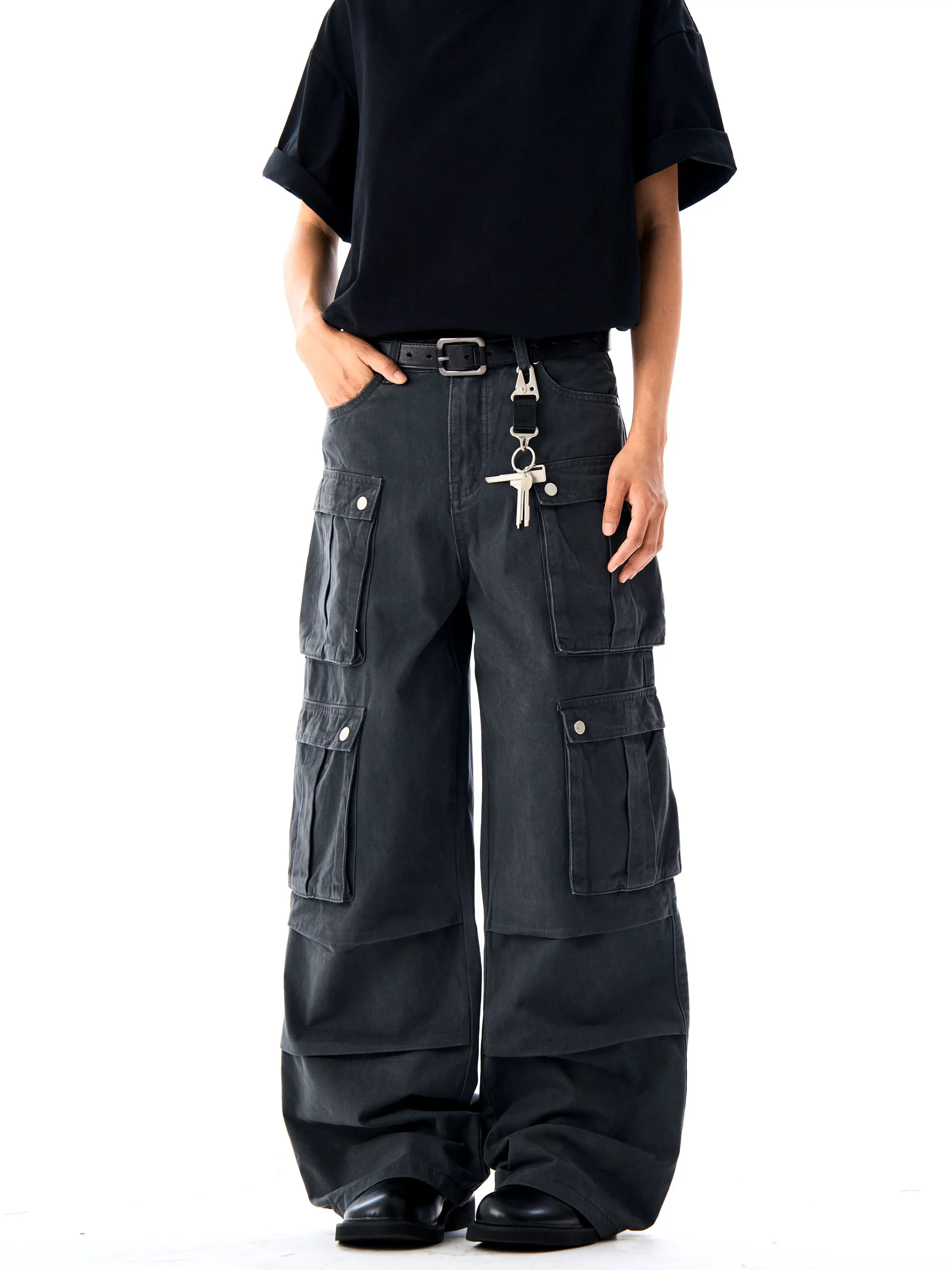 

J LONE Американские ретро Vibe Multi ket Рабочие брюки Свободные прямые повседневные брюки для мужчин и женщин Молодежные энергетические брюки