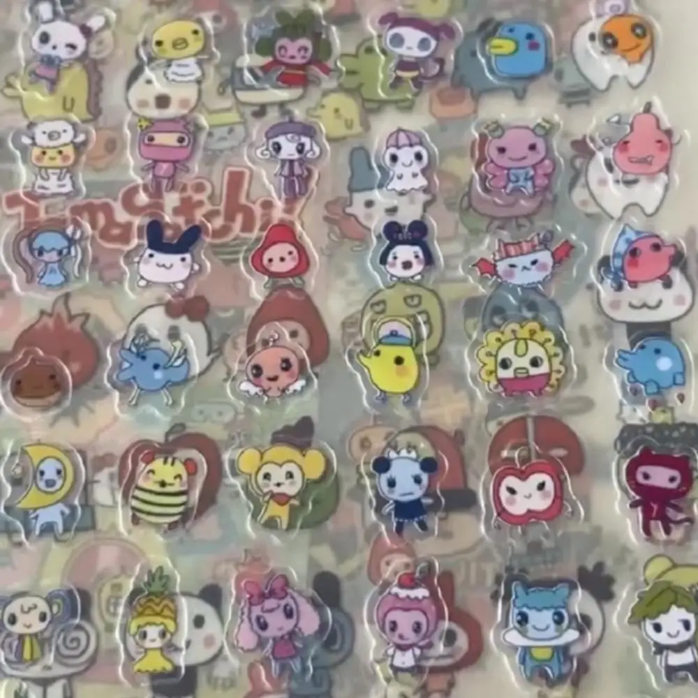 8 Uds. De pegatinas de película cortada de gráfico de píxeles estilo Tamagotchi de anime japonés, decoración de carcasa de teléfono de escritorio, cuenta de mano, accesorio diy de juguete