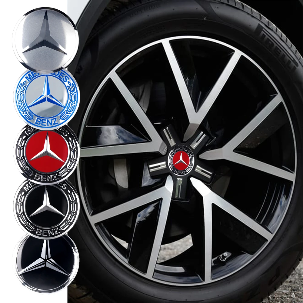 56mm/60mm/65mm/ Car Wheel Center Hub Cap Emblem Stickers For Mercedes Benz W212 W213 W205 W177 W247 W176 CLS CLA CLK CLG GLS GLA 