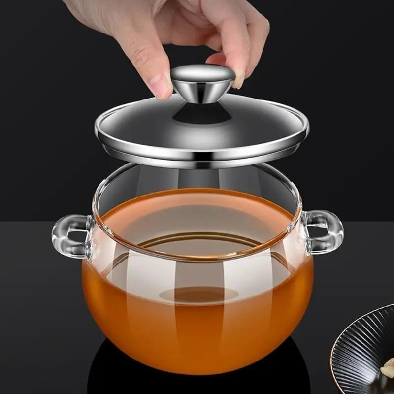 Recipiente almacenamiento manteca cerdo vidrio transparente único 652F, tarro vidrio resistente calor para