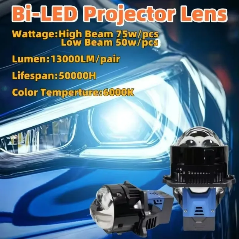 Ultra-high brightness 150w 30000lm 3-inch dual laser LHD RHD plane cutting line dual lens projector, dual LED car headlights