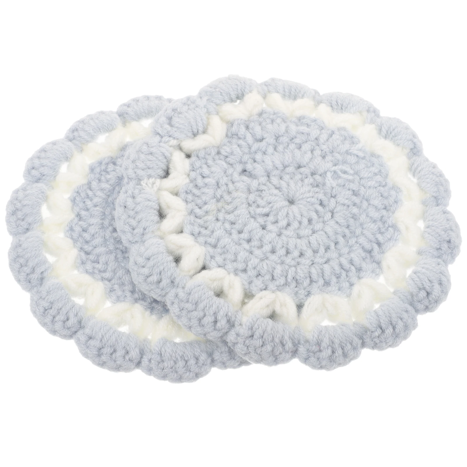 2 pçs cinza algodão h tecido coasters placemats resistente ao calor tapetes de mesa absorvente antiderrapante casa acessórios de cozinha