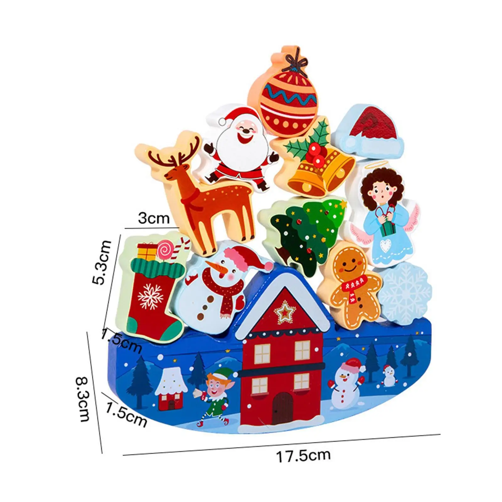 Christmas Stacking Toys Xmas Puzzle Gifts for Ages 3-6 Holiday