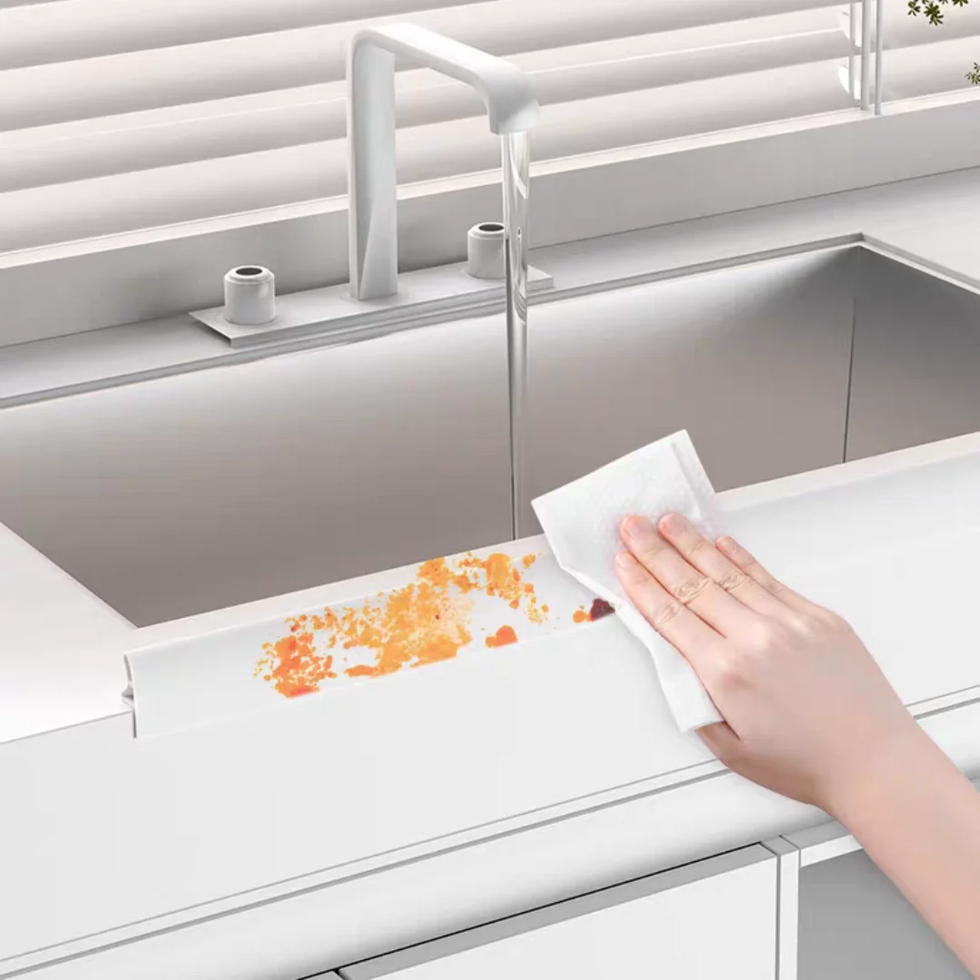 1pc 1/2/3meter Shower Threshold Water Dam Strip, Bendable Cuttable Silicone Water Stopper, 썸네일 3