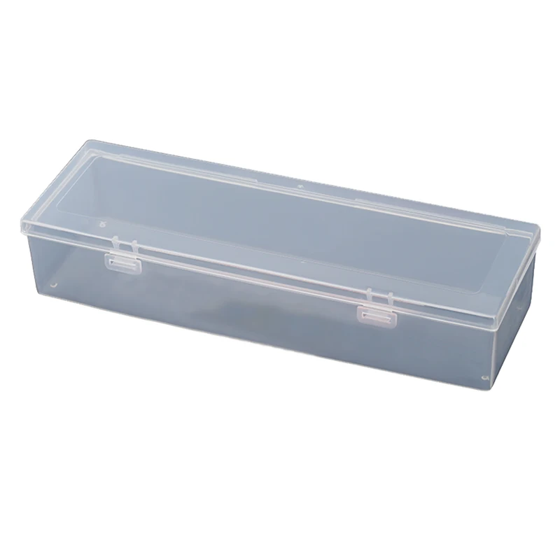 Collezioni di immagazzinaggio di scatole quadrate lunghe in plastica trasparente scatola di imballaggio del prodotto custodia per medicazione Mini