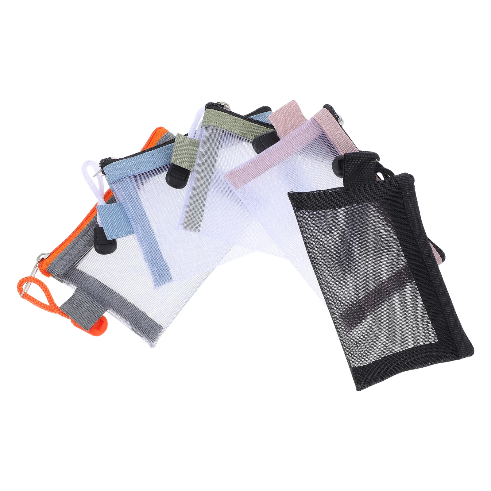 

5 Pcs Small Toiletry Bag Mesh Bags with Zipper Small Makeup Storage Pouches Travel Toiletry Bag Brush Organizer