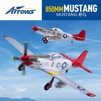 Blue Arrow Model Aircraft 850mm P51 Mustang Fixed Wing Electric Remote Control Wwii Real Entry-Level Model Aircraft Gift