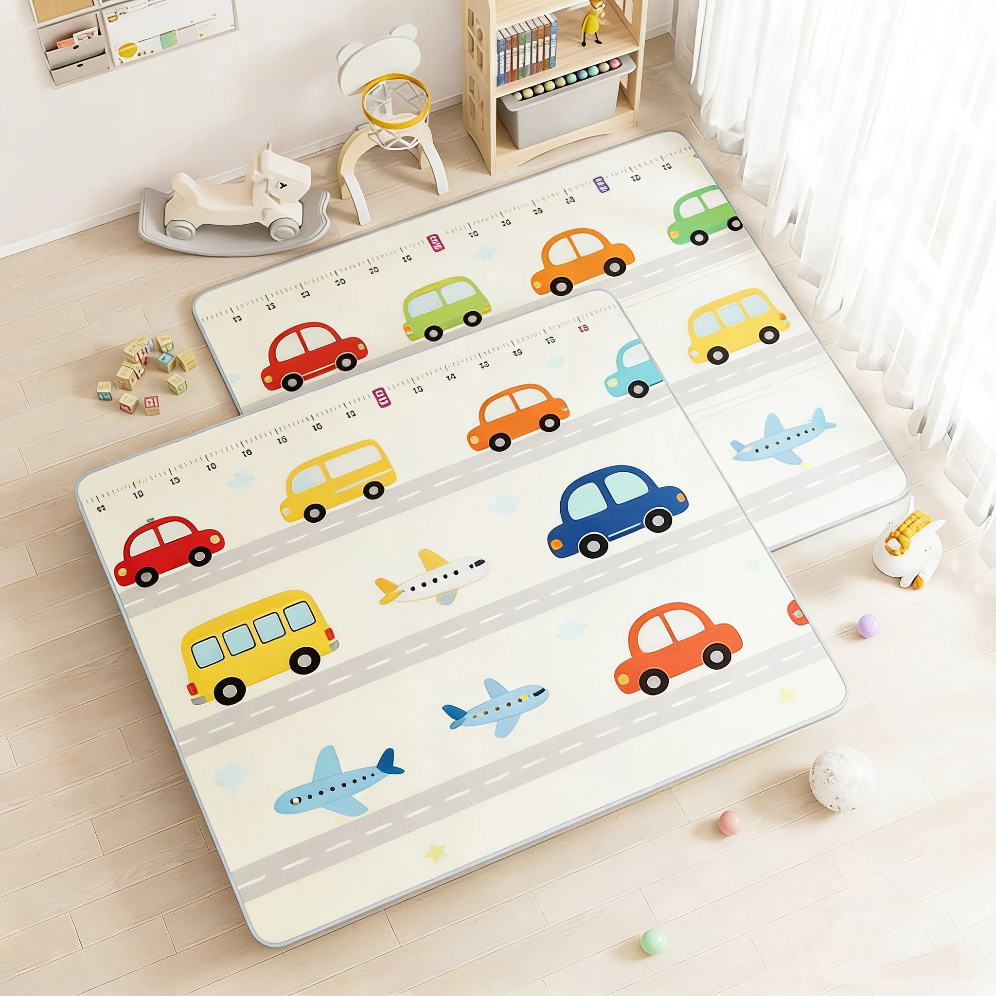 

Игровой коврик для детей, утолщенный безопасный коврик толщиной 1 см/0,5 см, удобный для ползания, игровой ковер-мат 200x180x0,5 см/180x150x1 см