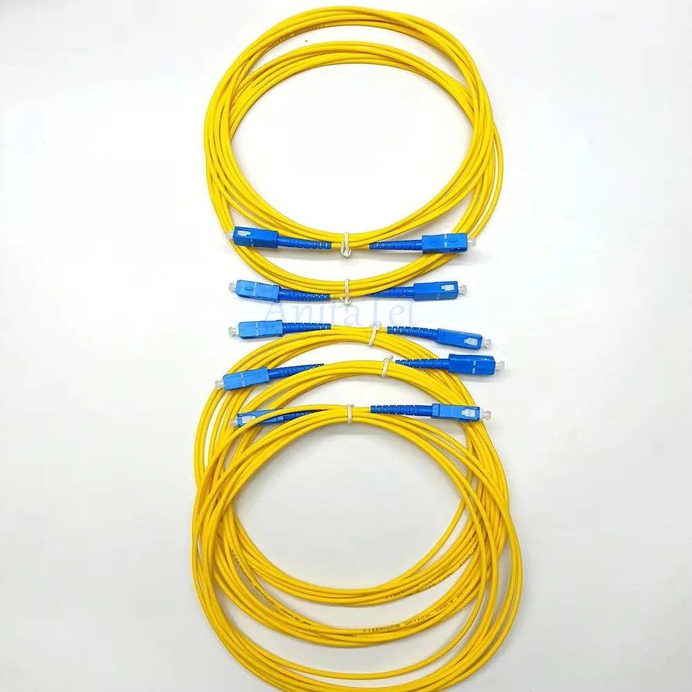 SC to SC UPC Fiber Optical Patch Cable Singlemode Simplex Bend Insensitive 2.0/3.0mm Fiber Optic Cord