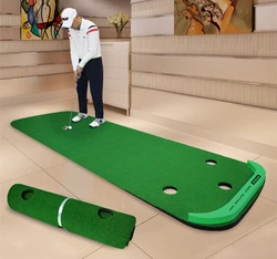 PGM Indoor Golf Putting Green Home Portable Golf Putter Trainer Mini Practice Mat Green Exercises Blanket Golfing Training Aids