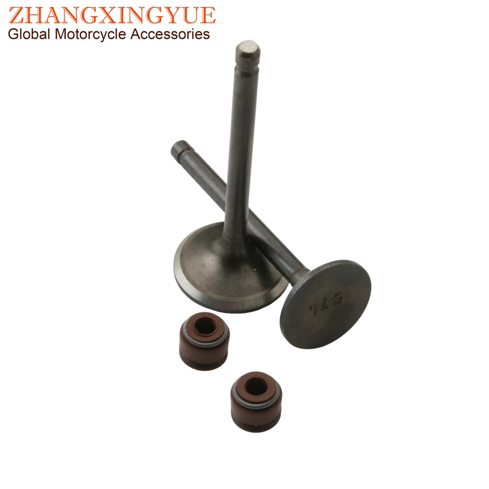 2PC YBR125 Intake And Exhaust Valves For Yamaha XT125R XT125X XT125 X R YBR 125 YB125SPD YBR125ED 5VL-E2121-00 5VL-E2111-00