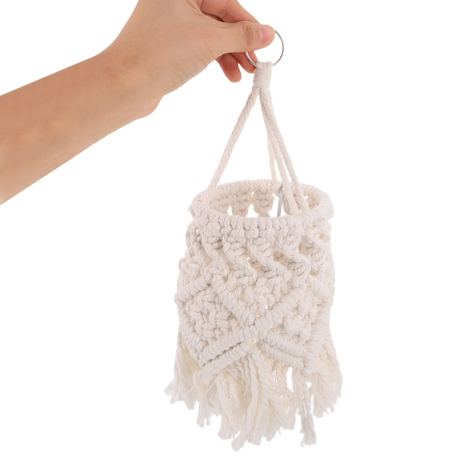 

Bohemian Woven Lampshade Handmade Cotton Rope Macrame Pendant Light Cover For Living Room Bedroom Ceiling Floor Lamp Decor
