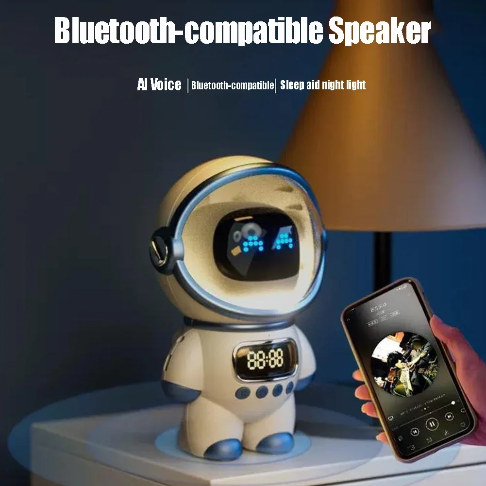 

Intelligent Astronaut Bluetooth Speaker Multifunctional Stereo Mini Desktop Sound Box Creative AI Interactive Audio