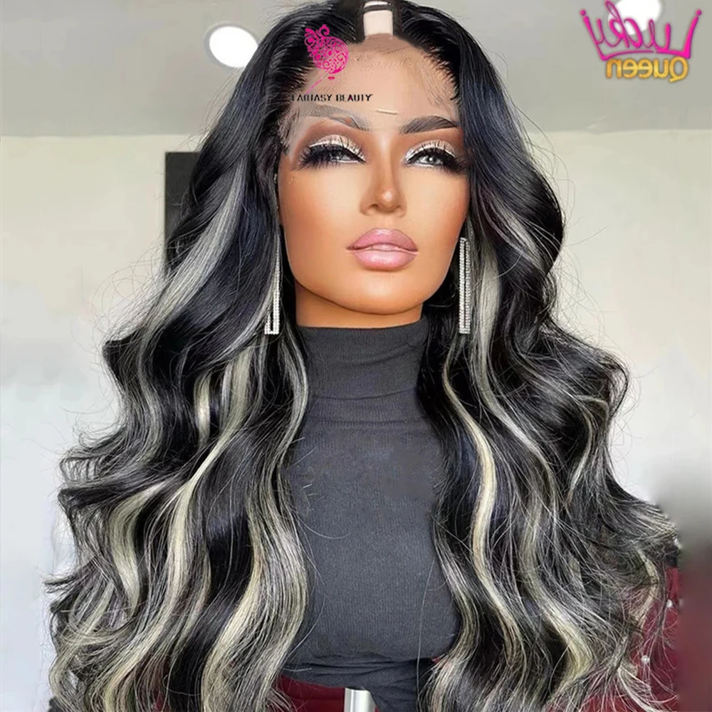 Glueless Highlight น้ำผึ้ง Brown Body Wave U Wigs 100% ผมมนุษย์ Ombre สีบลอนด์ U รูปร่าง Full เครื่องไม่มีลูกไม้สำหรับผู้หญิง