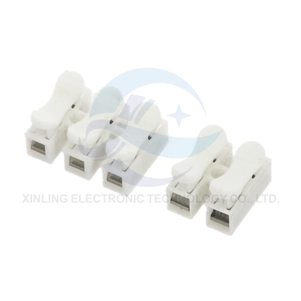 10Pcs CH-2 CH-3 Spring Wire Quick Connector 2P 3P Electrical Crimp Terminals Block Splice Cable Clamp Easy Fit Led Strip