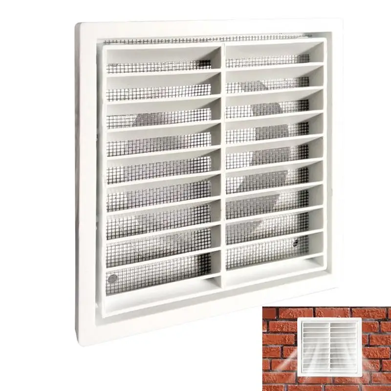 Wall Ceiling Drain Ventilation Outle Grille With Fly Screen Air Vent Louver For Bathroom Kitchen Ventilation Wall Ceiling Mount