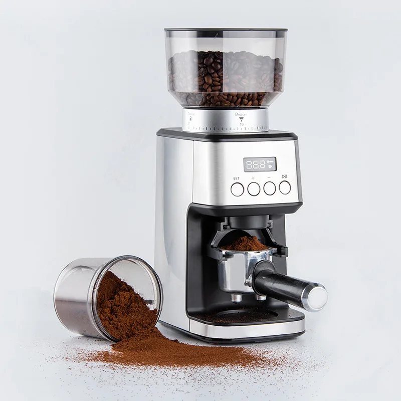 Household Portable Electric Coffee Bean Grinder Stainless steel Conical Burr Coffee Grinder