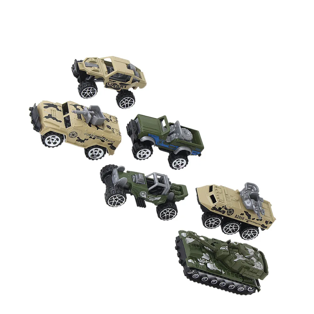 

6Pcs Alloy Military Vehicles Set Kids Educational Play Car Models Enhance Coordination Observation Identification Cognitive