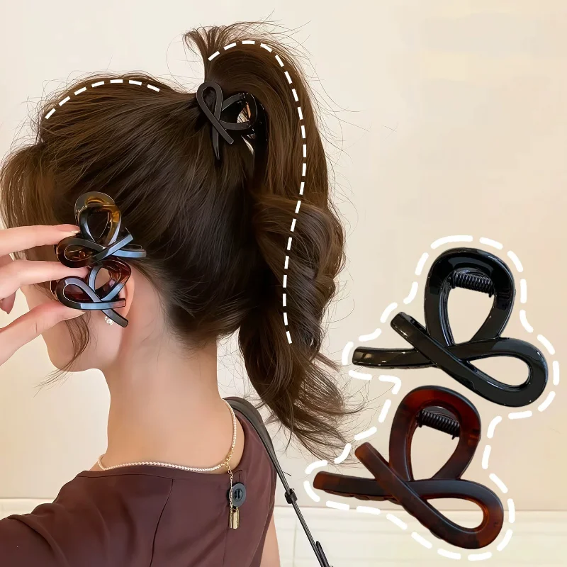 Vintage Haarspange mit geometrischer Schleife für hohe Pferdeschwänze – Haarklammer für Damen, Haarschmuck für den Hinterkopf – Detail 12