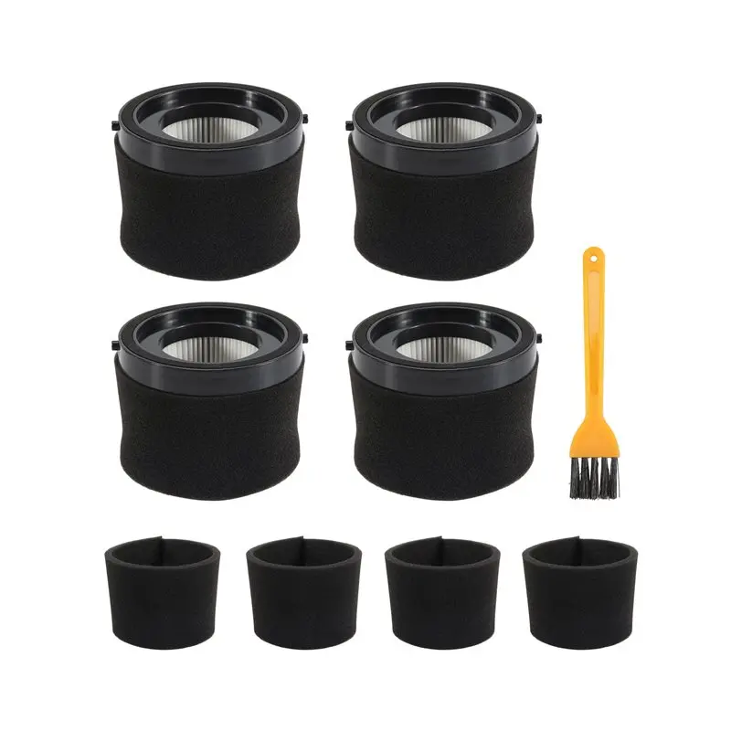 

Essential Top 4Pack DCV5011H HEPA Filter For DCV501HB Cordless Handheld Vacuum, With 8 Foam Sleeve Filters & 1 Brush Durable