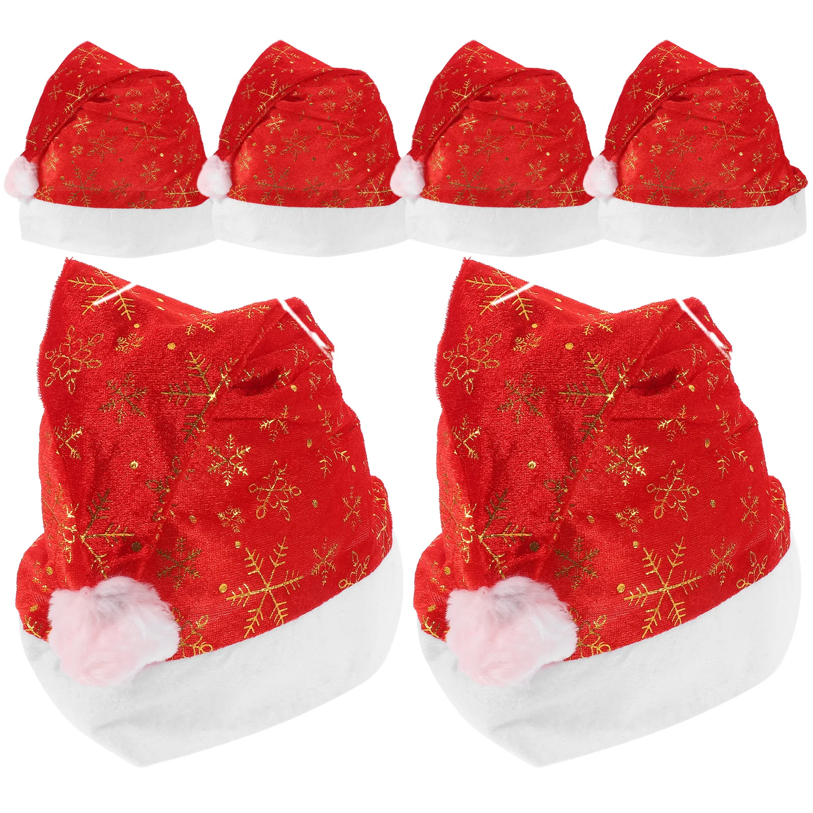 

6 Pcs Santas Hats Festive Holiday Headwear Party for Women Headbands ' Gifts