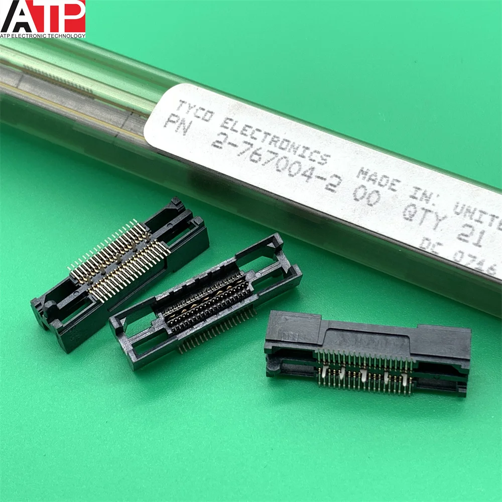 10PCS/LOT 2-767004-2 Original 38PIN 0.64mm Spacing 6.0H Board To Plate Connector