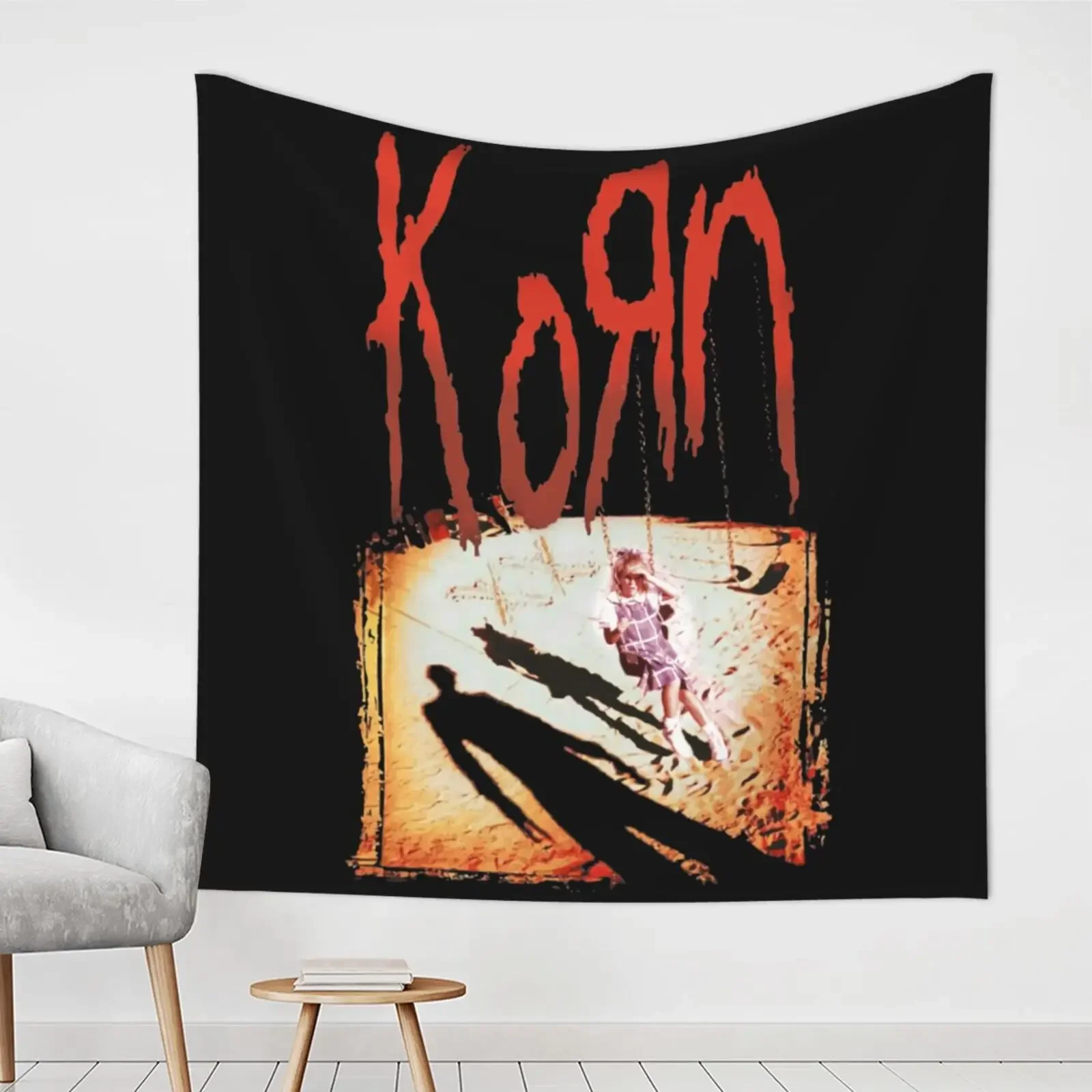 Vintage Korn 'Korn'Rock Metal Band Tapestry Wall Hanging Psychedelic Room Decor Boho Wall Hanging Fabrics