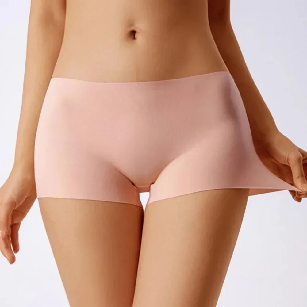 Safety Shorts Pants Women\'s High Waist Seamless Protective Shorts Under The Skirt Ice Silk Breathable Panties Boxer Underwear