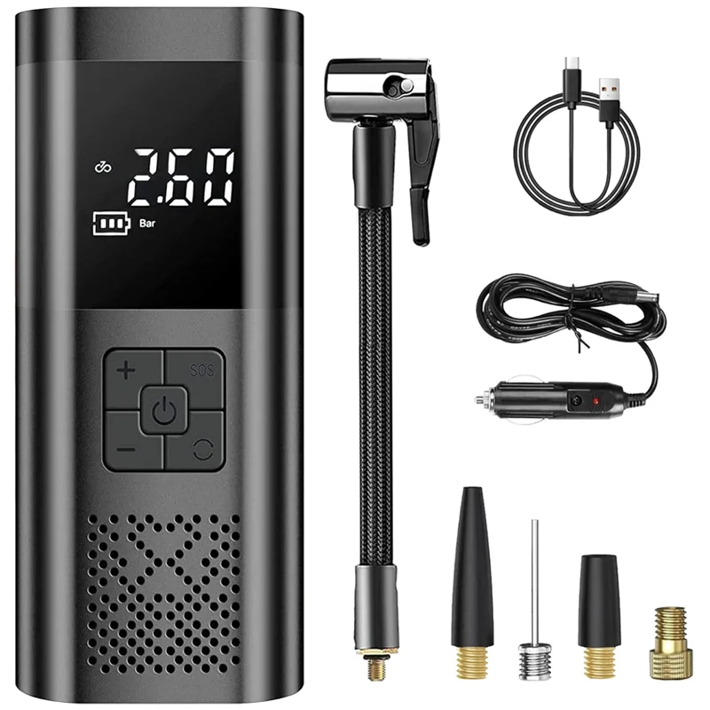 

Автомобильный мини-компрессор, портативный беспроводной электрический насос для шин, 12 В, 150psi, для мотоциклов, велосипедов, лодок