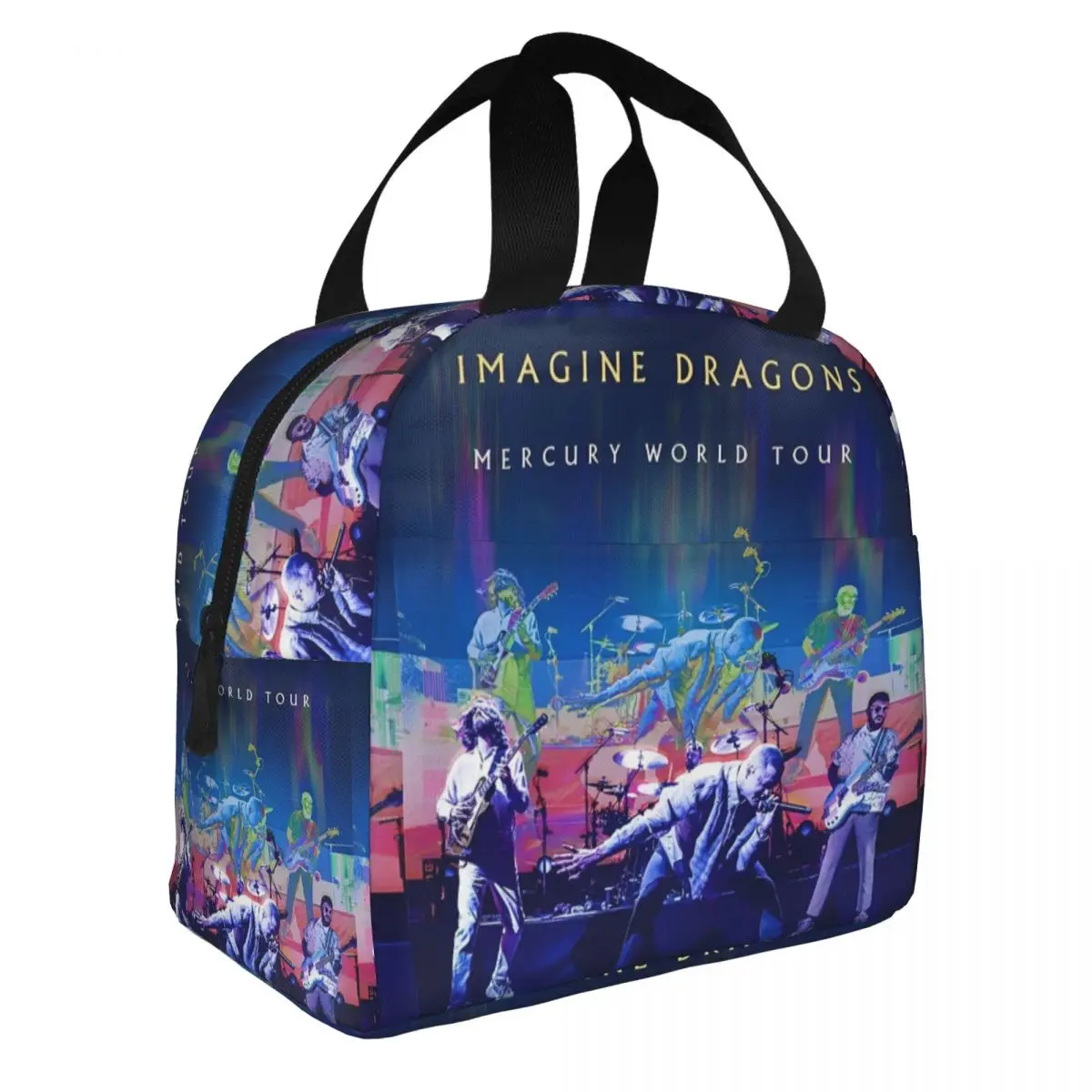 Mercury World Tour 2023 Music Insulated Lunch Bag Leakproof Imagine Dragons Band Meal Container Thermal Bag Tote Lunch Box