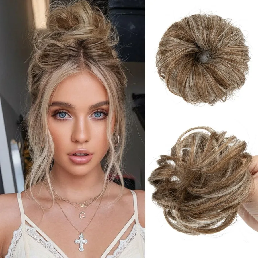 cjl-hair-2個入り-小さくて可愛いメッシュヘアピース-薄毛女性用-ミニ合成カールヘアピース-シュシュアップヘアピース-ベージュマル