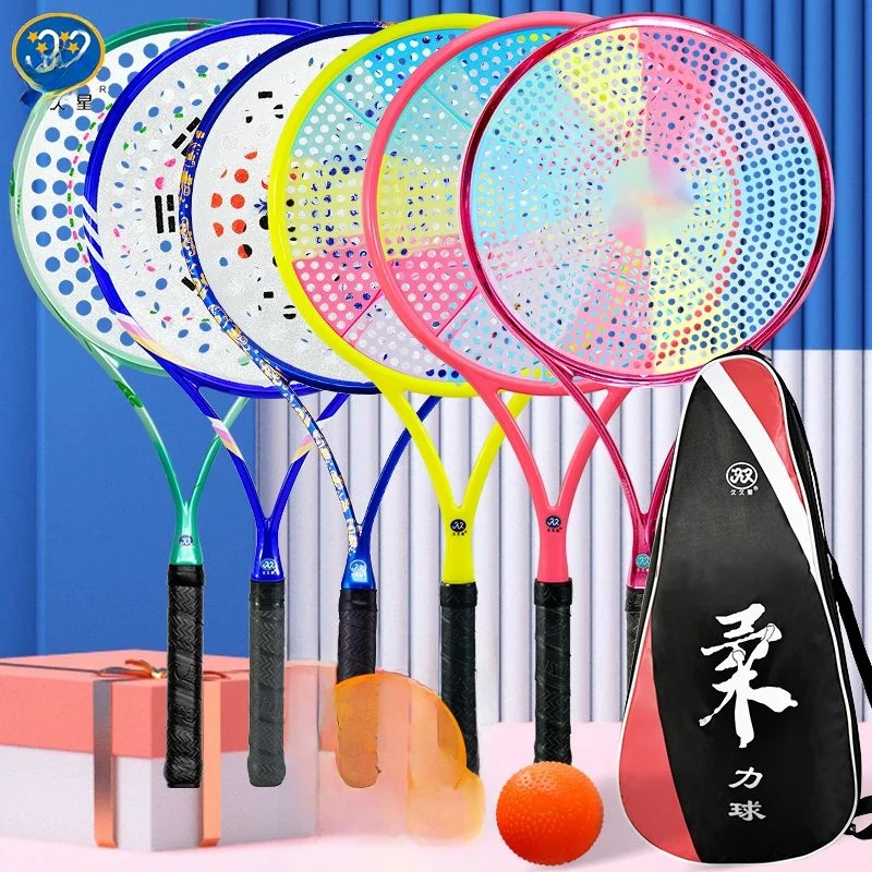 beginner's-standard-carbon-fiber-racket-set-abs-resin-porous-crystal-face-soft-tennis-equipment-fitness-fans-supplies