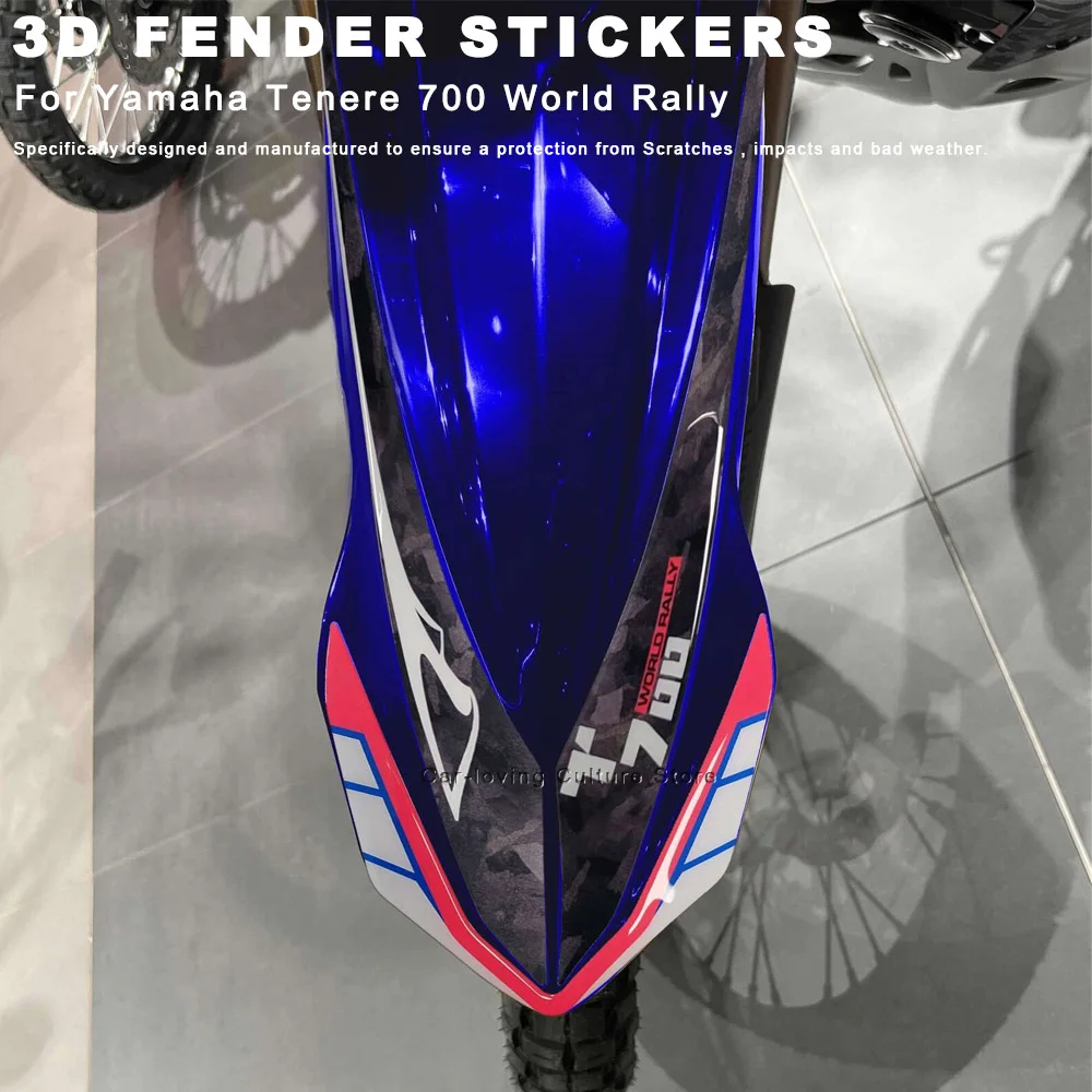 For Yamaha Tenere 700 World Rally Waterproof Protective Sticker Motorcycle Fender Decorative Sticker 3D Motorcycle Sticker