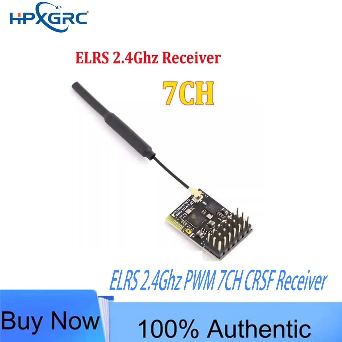 HPXGRC ELRS 2.4Ghz PWM 7CH CRSF Receiver Support ELRS 3.2 PWM/CRSF Protocol Copper Pipe Antenna For RC FPV Drone Airplane
