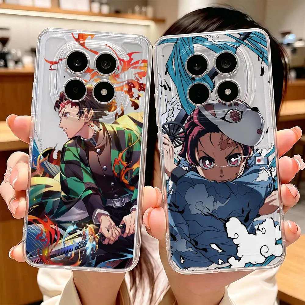 Demon Slayer Kimetsu no Yaiba For Xiaomi POCO X7 X6 X5 F7 F6 F5 F4 M8 M6 C85 C71 Pro Protective Transparent Phone Case Cover