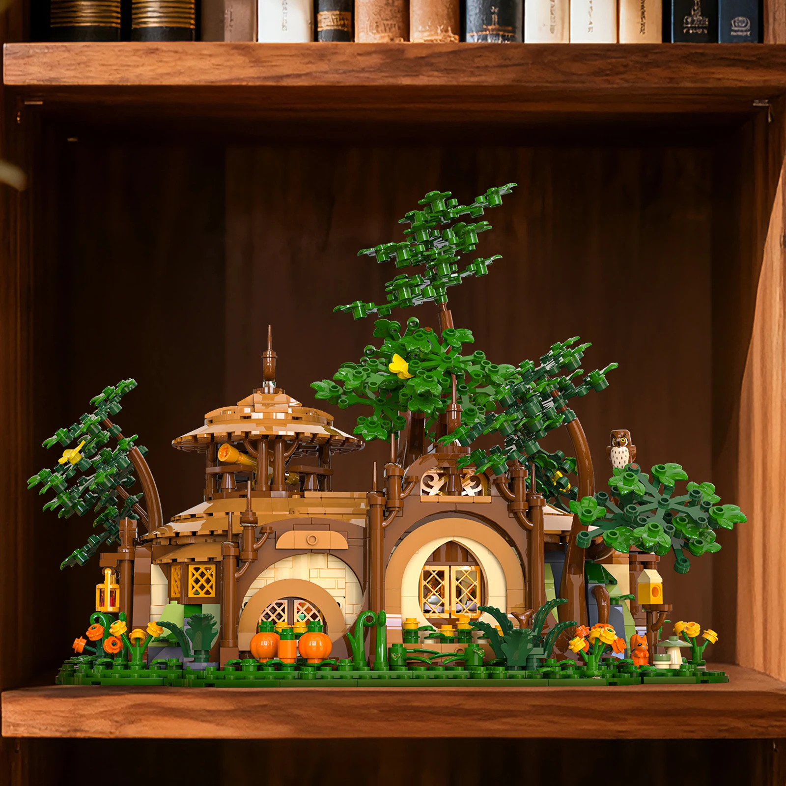 

1854PCS Woodland Sancthary Building Blocks Forest Cabin Model Bricks Set With Lights Kids Educational DIY Toys Holiday Gifts