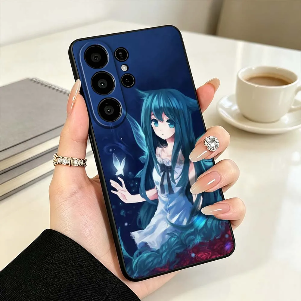 Saya no Uta Anime For Samsung Galaxy S26 S25 S24 S23 S22 S21 S10 FE Plus Edge Ultra Black Phone Case Gift