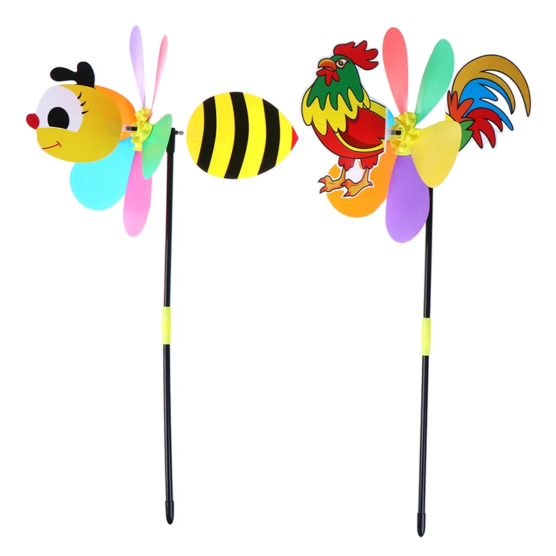 【Colorful Cartoon Animal Windmill Wind Spinner Home Garden Yard Outdoor Decor  】