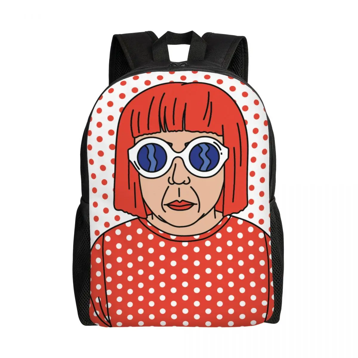 

Индивидуальные Yayoi Kusama автопортретные рюкзаки для мужчин и женщин, водонепроницаемая школьная сумка для колледжа, сумки для книг с принтом