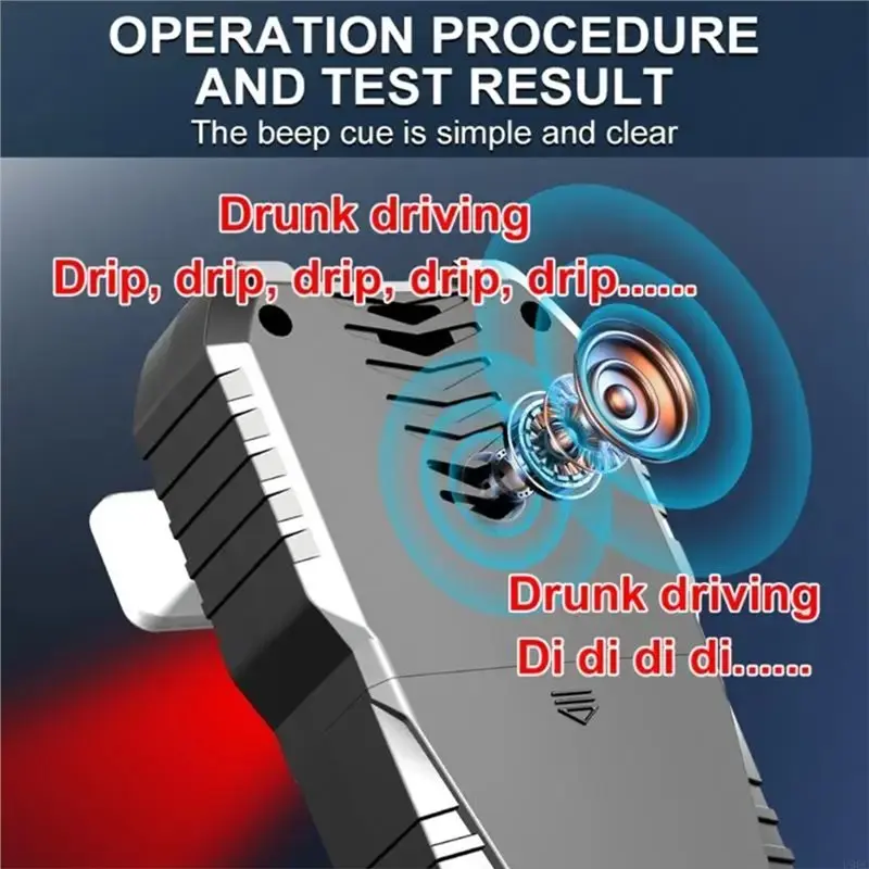 B92B-MR1102 Digital LED Breathalyzer Breath Alcohol Tester Portable Breath-Based Tester For Drivers Vehicle-Mounted