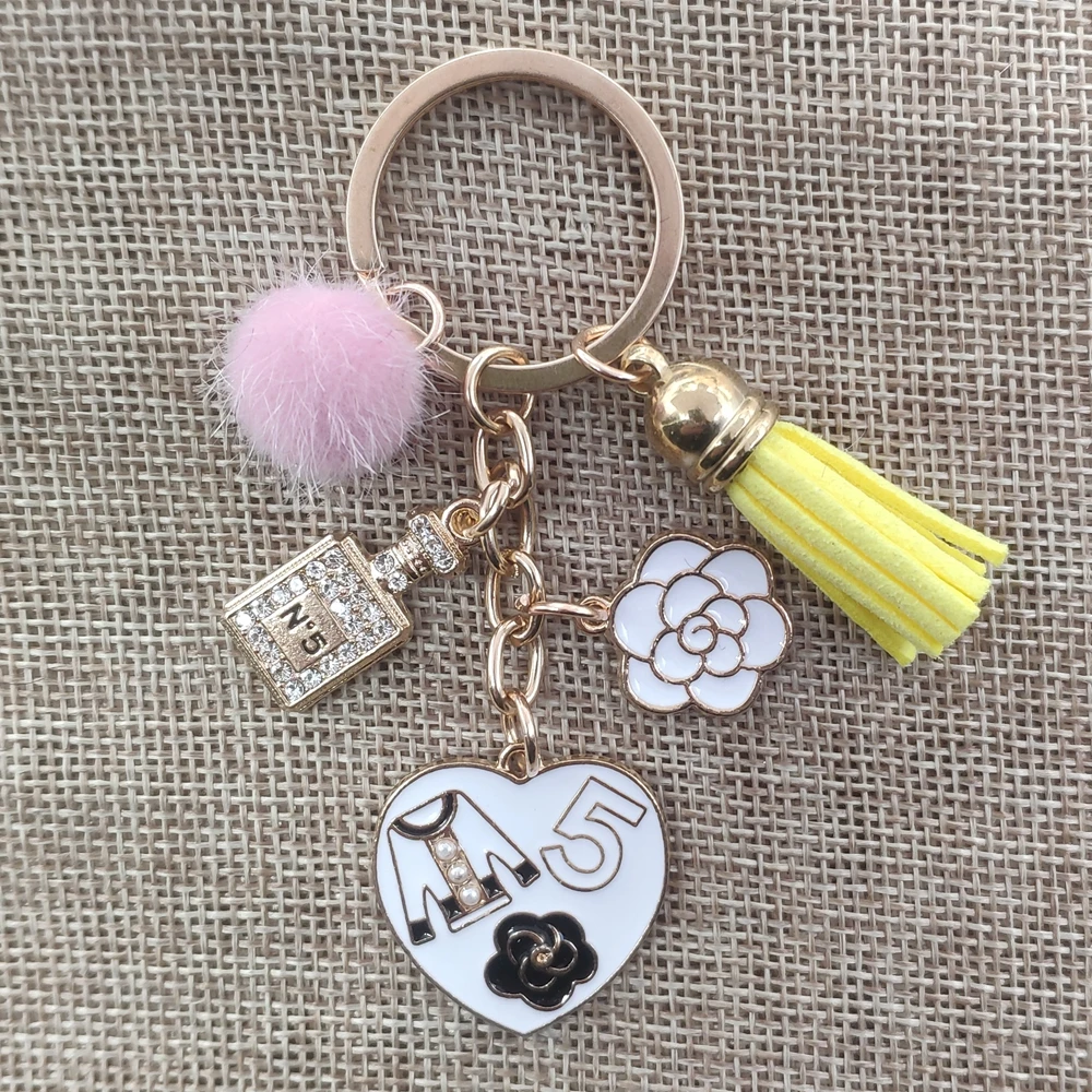 لطيف الجمال المرأة حقيبة النفط بالتنقيط المفاتيح شرابات الفاخرة العطور أحمر الشفاه جرس صغير حلقة رئيسية المرأة مثير سيدة هدية #6