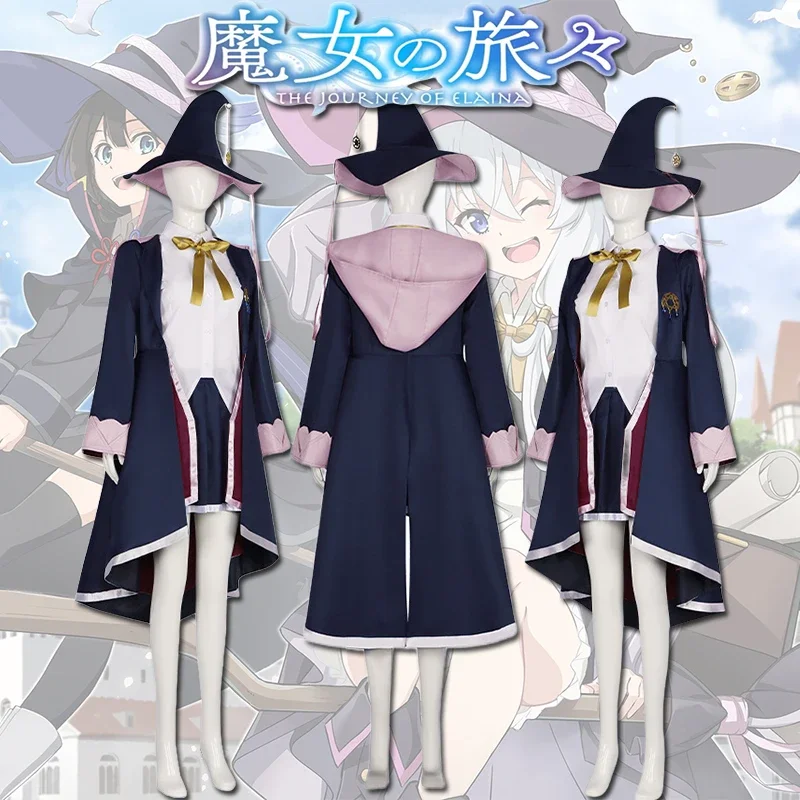 

New Anime Around The Journey of Elaina Cosplay Costumes Cute Cartoon Creative Halloween Magic Robe Fashion Trend Witch Costumes
