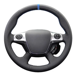 Non-Slip Soft Artificial Leather Braid Car Steering Wheel Cover For Ford Focus 3 2012-2014 KUGA Escape 2013-2016 Car Accessories